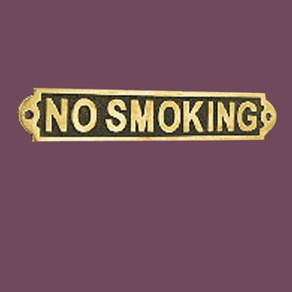 Solid Brass Sign NO SMOKING Polished Brass Plaques