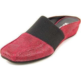 Vaneli Gilda Women N/S Round Toe Suede Burgundy Mules