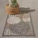 preview thumbnail 35 of 158, Nourison Aloha Floral Modern Indoor/Outdoor Area Rug 2'8" x 4' - Cream/Grey