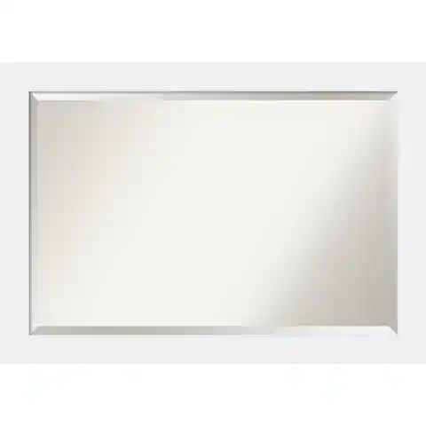 Beveled Wood Wall Mirror - Corvino White Frame