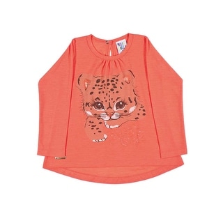 Toddler Girl Shirt Long Sleeve Kitten Graphic Tee Pulla Bulla Sizes 1-3 Years