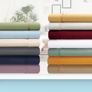 Superior 1200 Thread Count Egyptian Cotton Solid Pillowcase - (Set of 2)