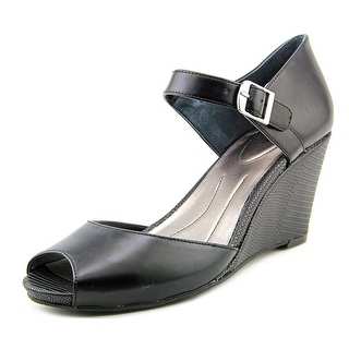 Style & Co Bessy Women Open Toe Synthetic Black Wedge Heel