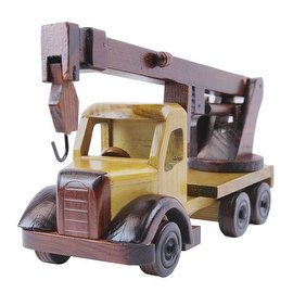 Tow Truck Wood Model Car