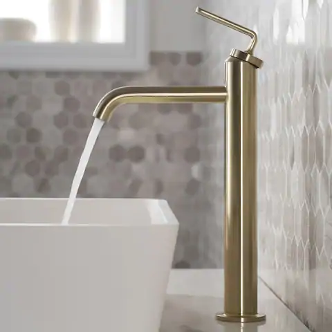 KRAUS Ramus Single Handle Vessel Bathroom Sink Faucet w/ Pop Up Drain