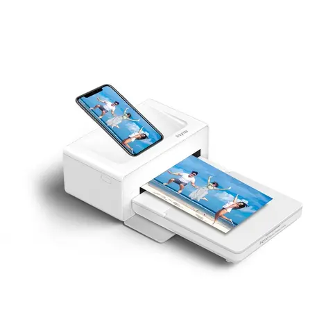 iHome Photo Printer Dock, Full Size 4x6 inch Printouts (White)