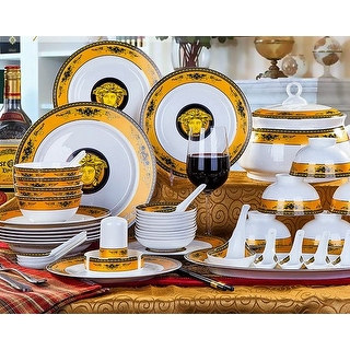 Luxury Medusa fine bone china dinnerware classy and elegant 58 piece set wholesale pricing!