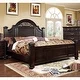 Furniture of America Vame Traditional Walnut Solid Wood Panel Bed - Thumbnail 0