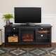 Thumbnail 1, Porch & Den Roosevelt Black 58-inch Fireplace TV Stand Console.