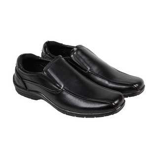 Kenneth Cole National Team Mens Black Leather Casual Dress Slip On Loafers Shoes