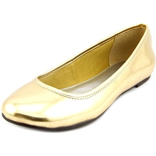 American Living Dolores Women Round Toe Synthetic Gold Flats