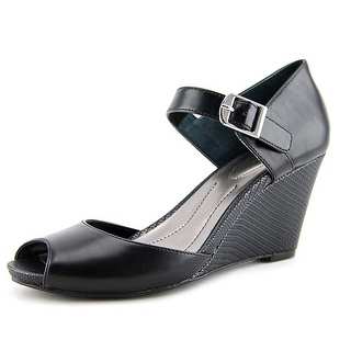 Style & Co Bessye Women Open Toe Synthetic Black Wedge Heel
