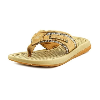 Sperry Top Sider Billfish Thong Youth Open Toe Leather Tan Flip Flop Sandal
