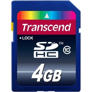Transcend 4GB Class 10 SDHC Card (TS4GSDHC10) - Yellow