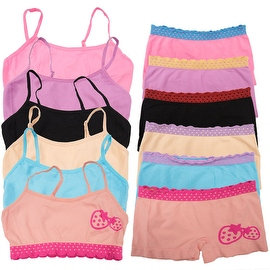 Girl's 6 Pack Seamless Strawberry Print Underwear Set