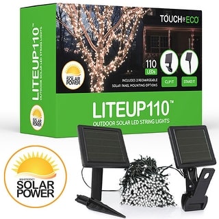 LITEUP110 Solar String Lights 110 count for Holiday or Party Outdoor lights