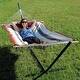 Rope Hammock with Stand Pad & Pillow - Portable - Choose Color - Thumbnail 29