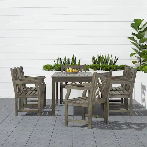 Renaissance 7-piece Table/ Armchair Outdoor Dining Set