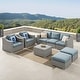 preview thumbnail 16 of 21, Corvus Martinka 9-piece Cushioned Wicker Patio Chat Set