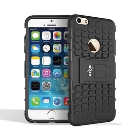 Insten Black Advanced Armor Dual Layer Hybrid Stand PC/ Silicone Holster Case Cover for Apple iPhone 6 Plus/ 6s Plus
