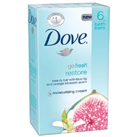 Dove Go Fresh 4-ounce Beauty Bar Restore Blue Fig & Orange Blossom 6 Each