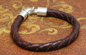 Handmade men's leather bracelet