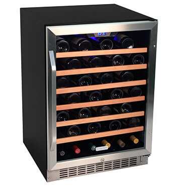 EdgeStar 53-Bottle Black Steel Wine Cooler