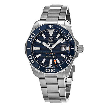 Tag Heuer blue dial stainless steel automatic watch
