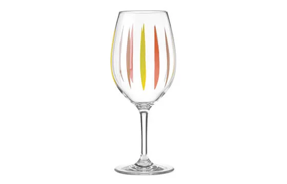 Multi color Mid-century modern inspired wine glasses