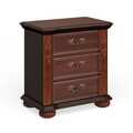 Furniture of America Ellianne Traditional Brown Cherry 3-Drawer Nightstand