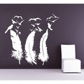White Birds Flying Feathers Nib Vinyl Sticker Wall Art