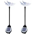 Tricod Solar Butterfly Garden Stake Color Change Light set of 2pcs