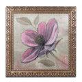 Emily Adams 'Plum Floral III' Antiqued Gold Wood Framed Canvas Art