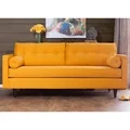 Furniture of America Kalinda Modern Mid-Century Sunshine Gold Sofa