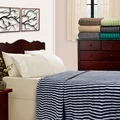 Superior All-season Luxurious 100-percent Cotton Stripe Blankets