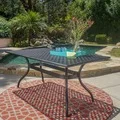 Cayman Outdoor Cast Aluminum Black Sand Rectangle Dining Table (ONLY) by Christopher Knight Home