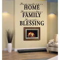 Home Family Blessing statement Wall Art Sticker Decal
