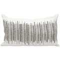 kathy ireland Heart Beat Silver Throw Pillow (12-inch x 20-inch) by Nourison