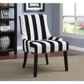 Coaster Company Black and White Striped Accent Chair