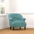 Handy Living Marion Turquoise Blue Velvet Arm Chair