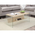 Convenience Concepts Soho Wood Glass Coffee Table