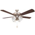 Y-Decor Wooster Brushed-nickel-finished 5-blade Ceiling Fan