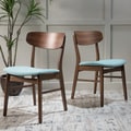 Christopher Knight Fabric-upholstered Wood Dining Chairs (Set of 2)