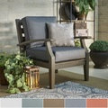 Yasawa Grey Modern Outdoor Cushioned Wood Chair iNSPIRE Q Oasis