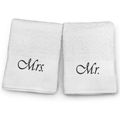 Mr. and Mrs. Embroidered Bath Towel Set 
