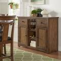 Tuscany Brown Wood Wine Rack Buffet Server by iNSPIRE Q Classic