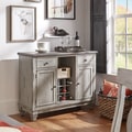 Eleanor Grey Two-Tone Wood Wine Rack Buffet Server by iNSPIRE Q Classic