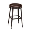 Hillsdale Furniture Hale Brown Faux Leather Swivel Counter Stool