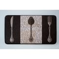 Chef Gear French Utensils Faux Leather Anti-fatigue Kitchen Mat (18 x 30 in.)