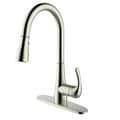 Single Handle Pull-down Deck-mounted Brushed Nickel Finish Kitchen Faucet